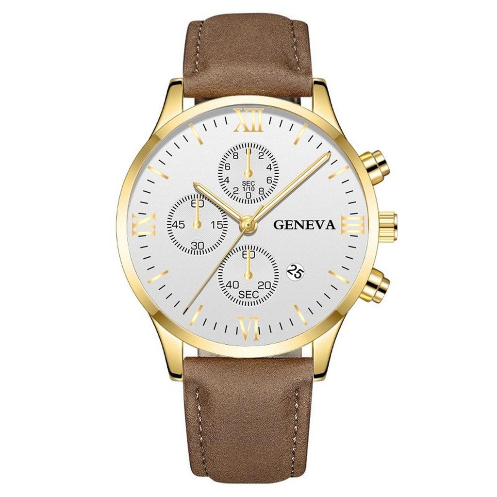 Mens Leather Business Fashion Watch Strap Watch For Gift Giving