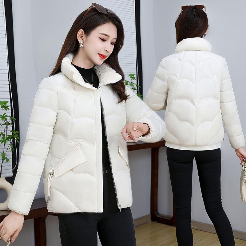Women's 2024 Korean-Style Petite Down Cotton Jacket - Slim, Thick, Warm, and Stylish Winter Outerwear