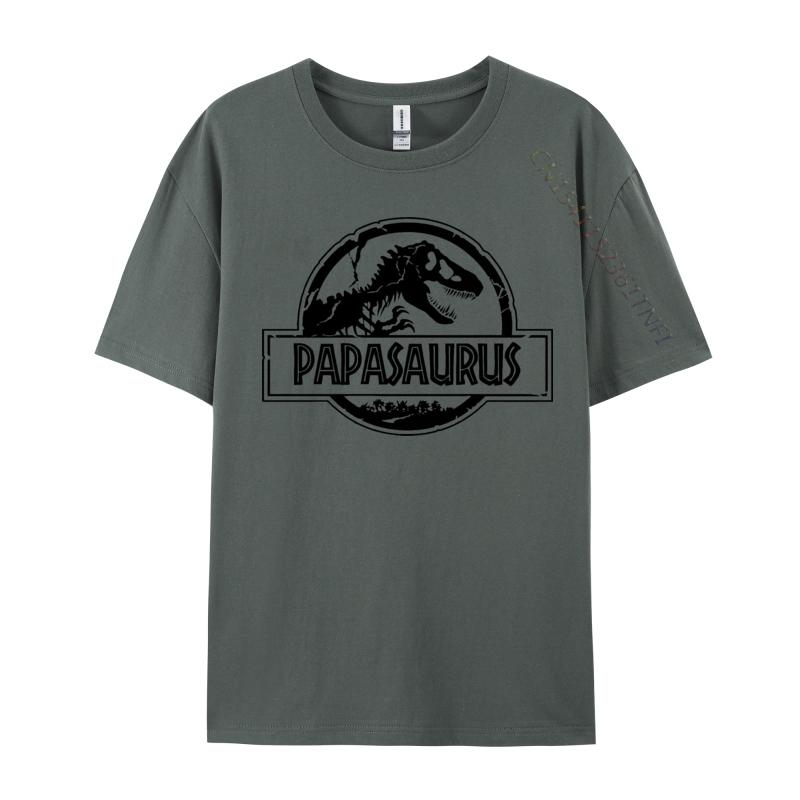 Papasaurus Tshirt Faddish Cosie Top Tshirts Premium Cotton Male T Shirt Gift From Son And Daughter Amazing
