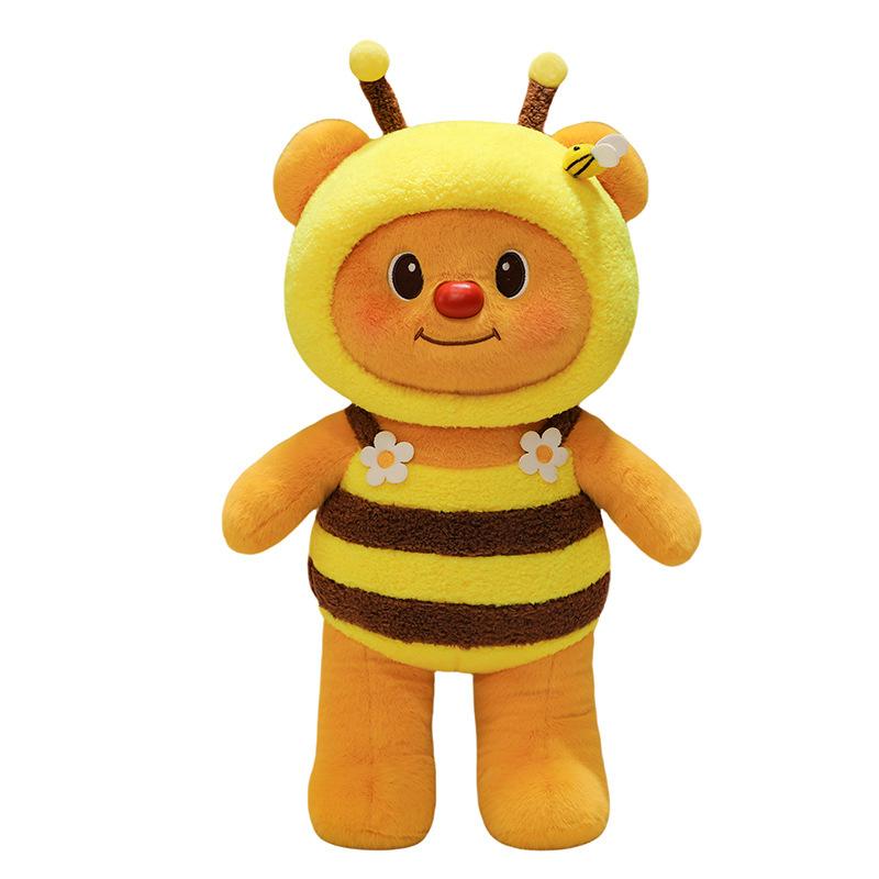 Cartoon Bee Transformed Into Butter Bear Plush Toys Children's Birthday Gift Claw Machine To Exchange for Sleeping Pillow