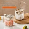 Moisture-Proof Glass Seasoning Jar Set with Spoon and Salt Separation