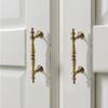 Ergonomic Solid Brass Drawer Pulls Easy Installation Antique Cabinets Handle Upgrades for French Door Dressers Cupboards