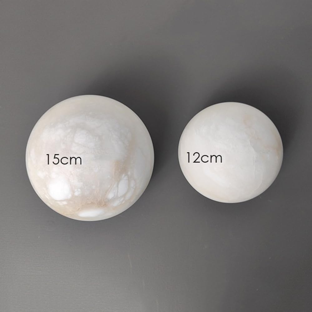 Wall Lamps Sconces Globe Marble Wall Sconce Wall Lamp Natural Alabaster Wall Light Mid Century Sconces Wall Lighting G9 Vanity Wall Lights for