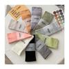 Pre-Autumn Basic Solid Color Mid-Leg Socks Sweet Morandi Color Simple Thin Cotton Socks