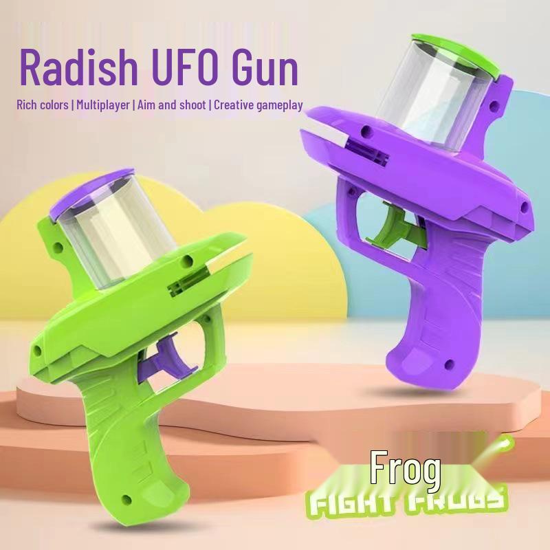 Interactive Cross-Border Carrot Gun & Flying Saucer Toy - Parent-Child Indoor/Outdoor Battle Games