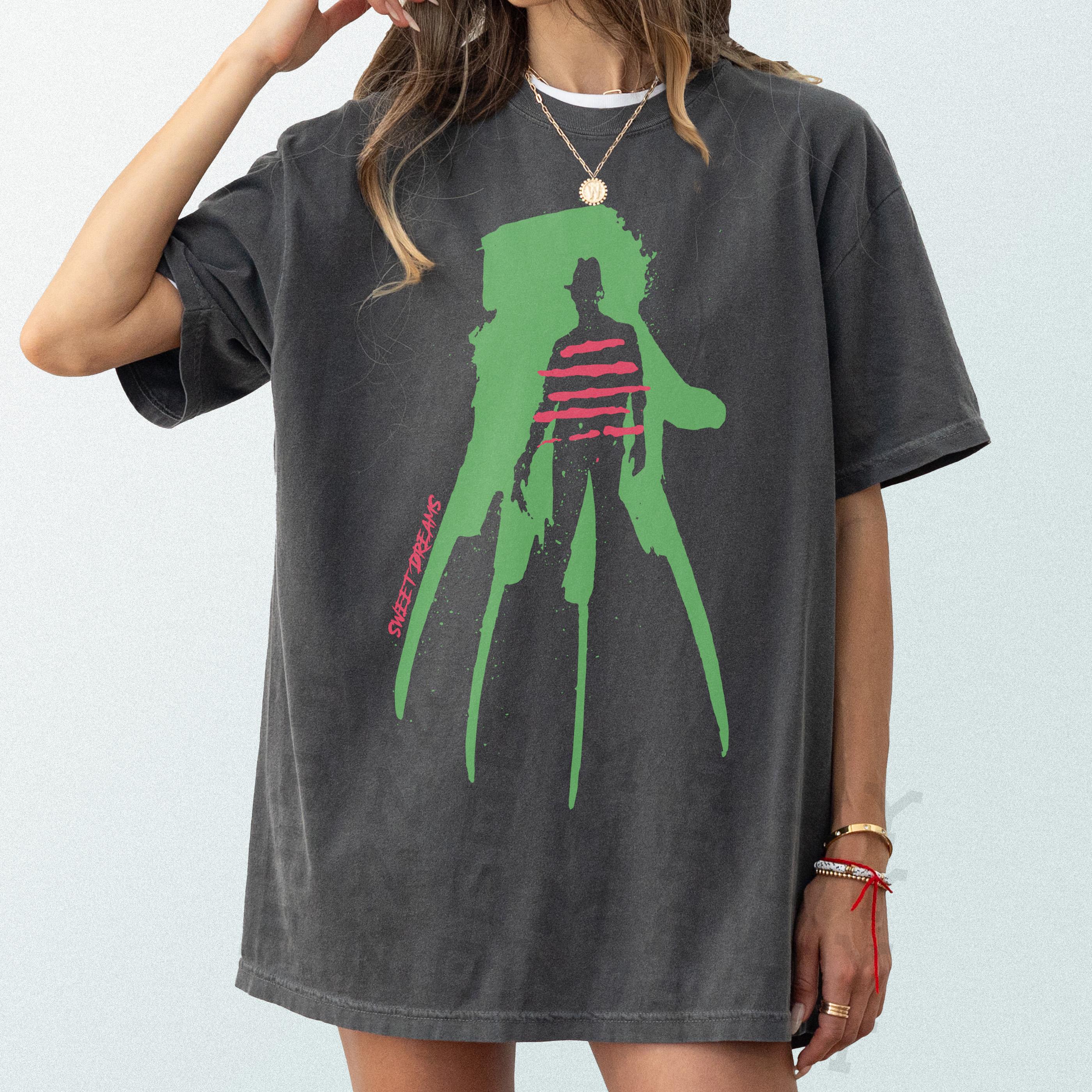 Freddy Nightmare Graphic Tee Retro 80s Elm Street Horror Movie Shirt Gift Vintage Retro Movie Shirt Halloween Gift S
