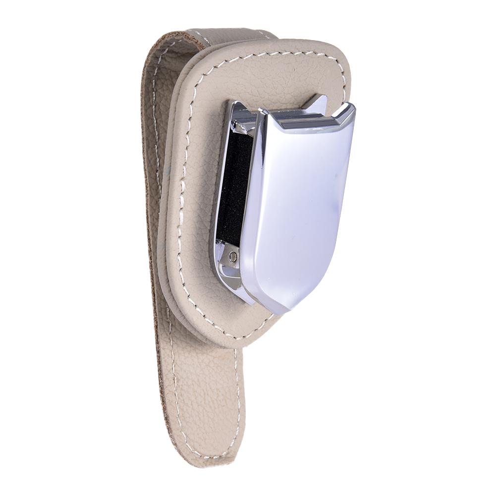 1Pcs Car Glasses Holder Universal Car Visor Sunglasses Holder Clip Leather Eyeglasses Hanger And Ticket Card Clip Eyeglasses