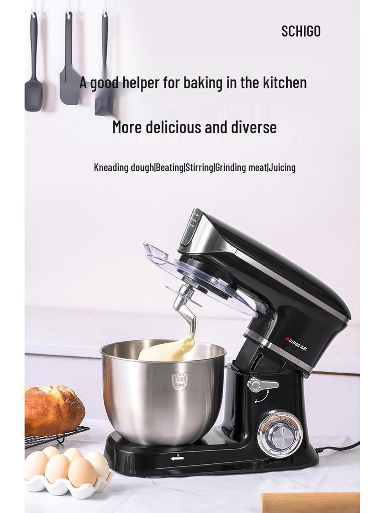 Chigo Multifunktionale Küchenmaschine: Automatischer Teigkneter, Gewerbemixer, Milchmixer und Eierschläger