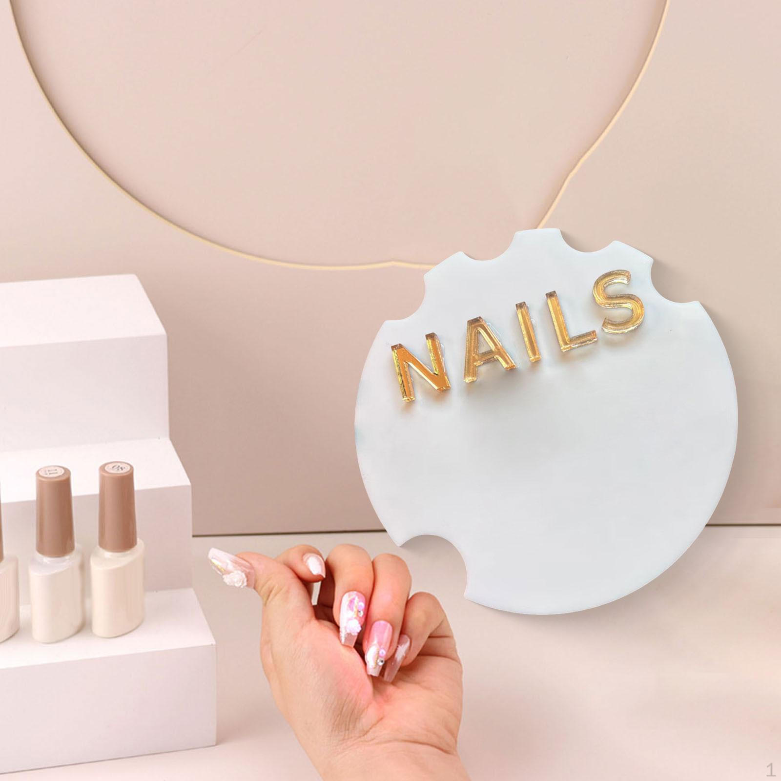 

Manicure Photo Prop Round Shape Easy Clean 10x10cm Lightweight Multipurpose Fashion Beauty Salon