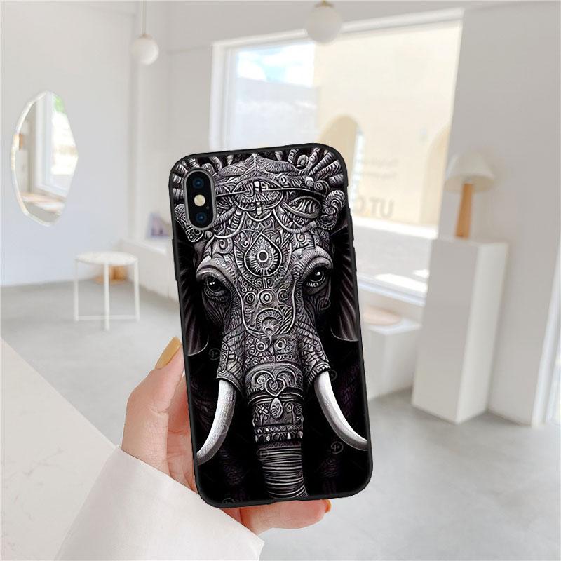 CJ5 Animal Elephant Soft Shell Phone Case for iPhone SE X XS XR 11 16E 17 Pro Max Air 8 7 6 6s Plus