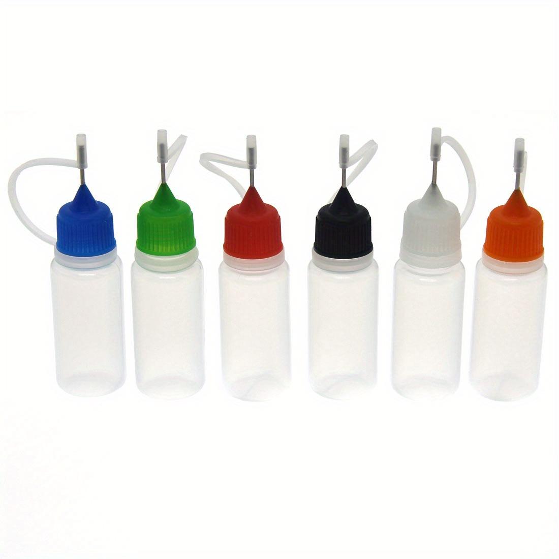 

Упаковка из 6 флаконов с жидкостями Precision Tip для клея, чернил, акриловой краски — прочный пластик, идеально подходит для поделок и художественных проектов 6pcs