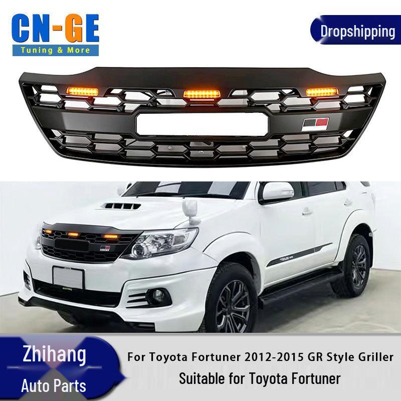 Off-Road Grille with Small Yellow Light for Toyota Fortuner/Prado ('12-'15) GR Style