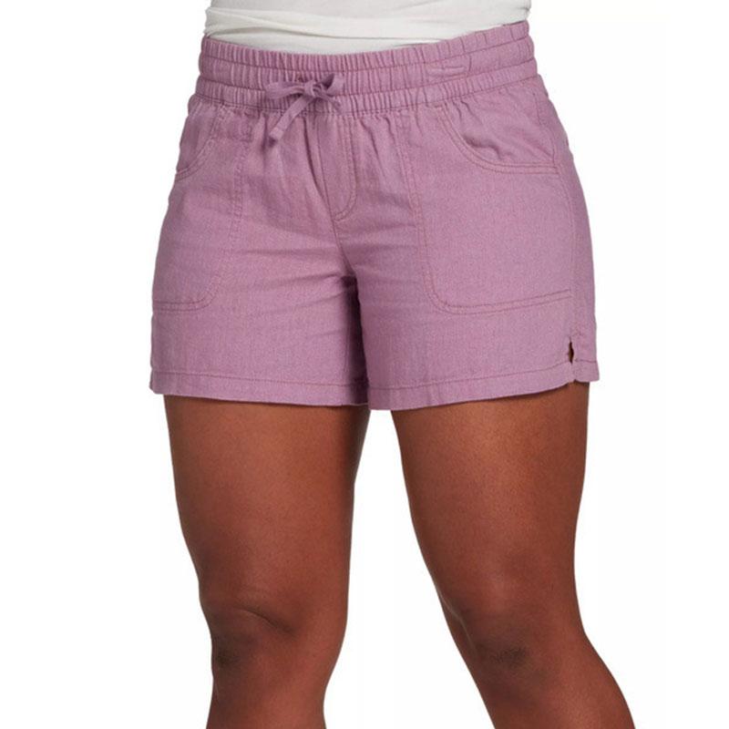 

Summer Women Pants Elastic Casual Sports Shorts High Waist Big Pockets XXXXXK рожевий