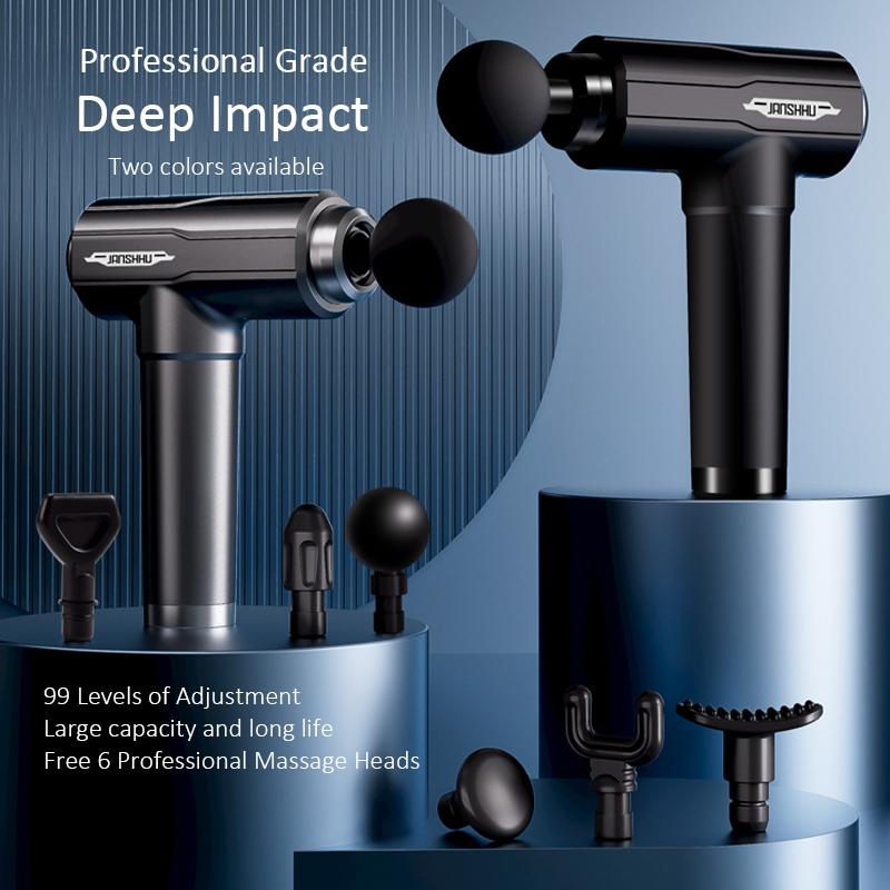Professional Grade Muscle Massage Gun Deep Tissue Impact Athlete Relaxation Electric Back Massager Lactic Acid Breakdown Soreness Relief Fascia