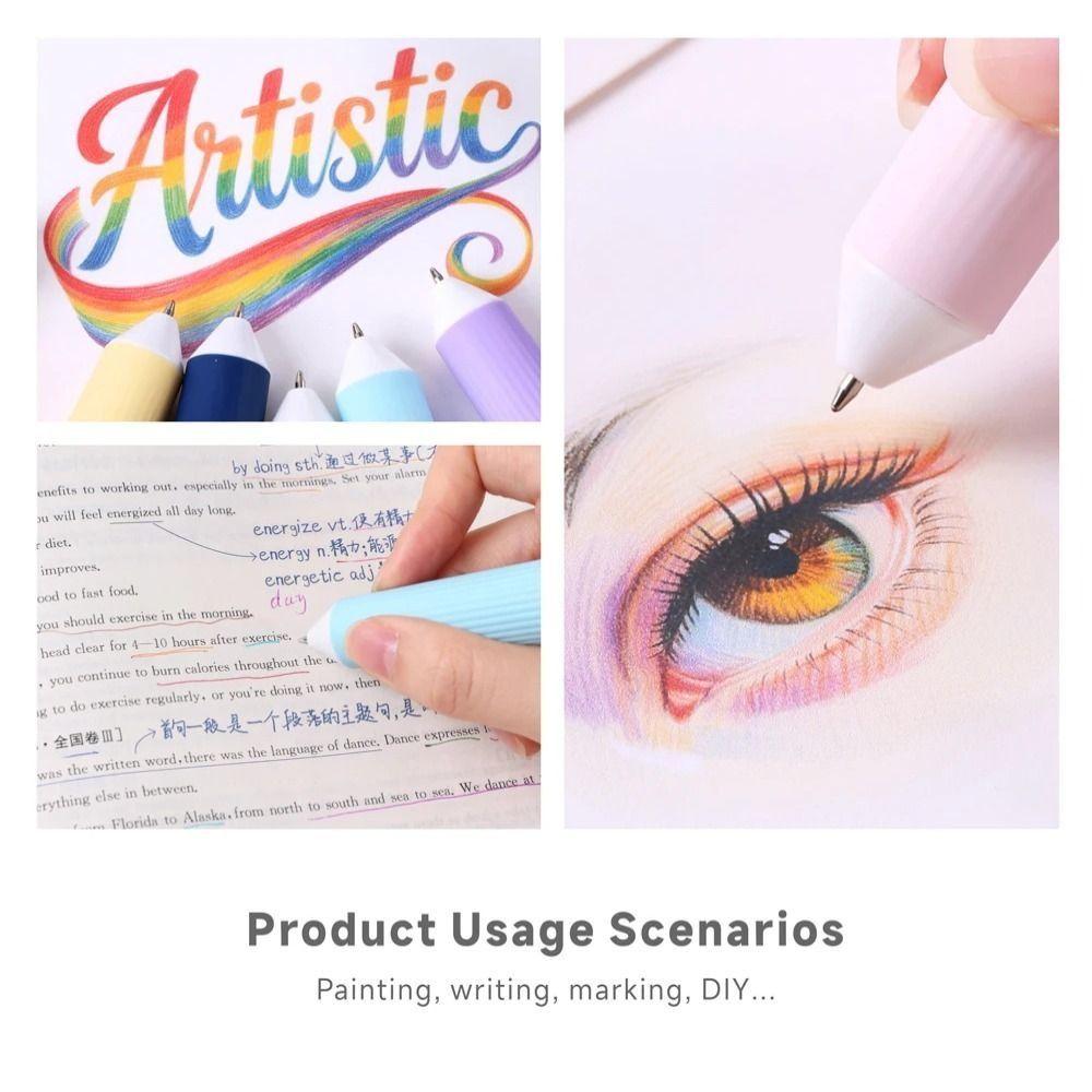 3Pcs/Box 10 Color Ballpoint Pens 0.8mm Multicolor Pens Colored Pens  for Painting Study Marking