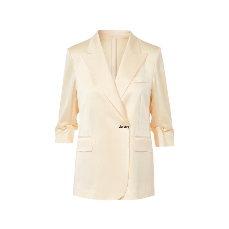 Women s Acetate Blend Seven-Point Sleeve Blazer XL