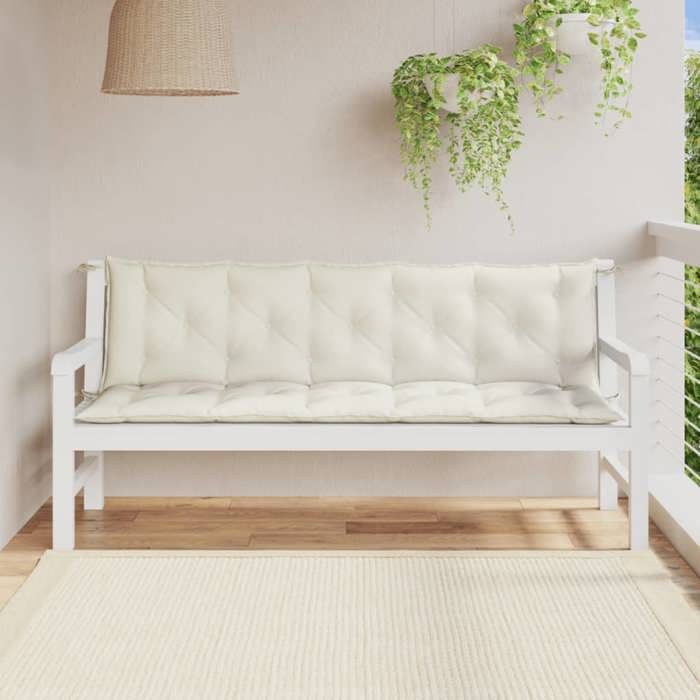 VidaXL Set of 2 Garden Bench Cushions, Balcony Pillows, Seat Cushions Patio Gardening Terrace Outdoor, 4002621