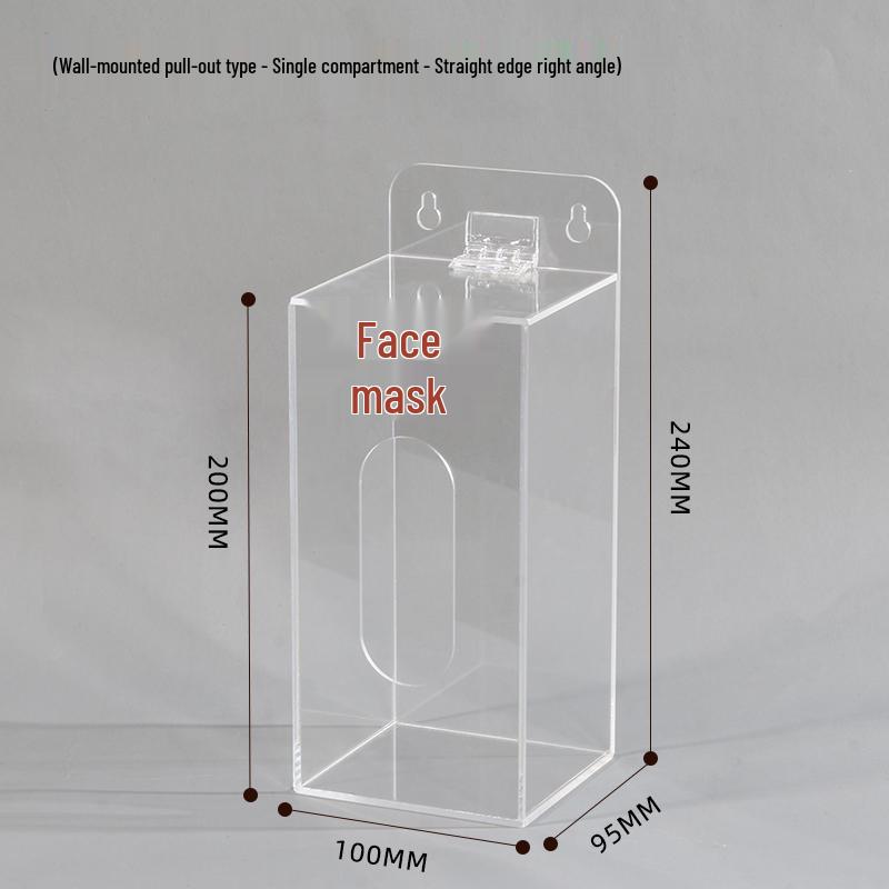 Punch-Free Wall-Mounted Acrylic Storage Box for Hats, Shoes, Gloves, and Masks