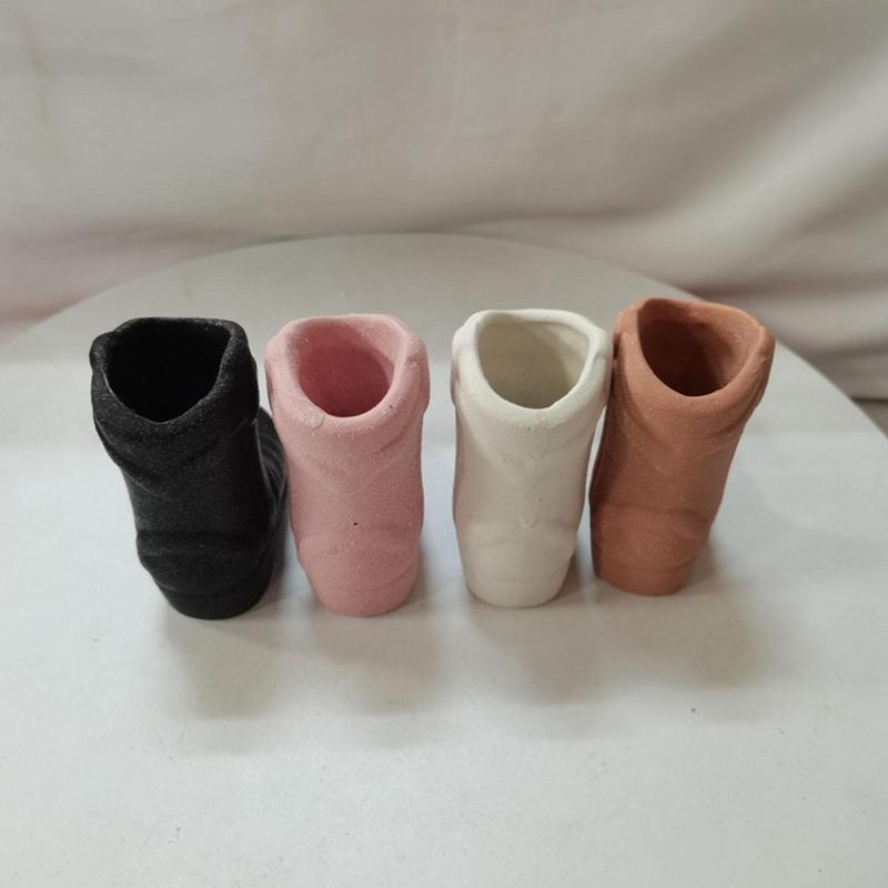 Ceramic Match Holder With Striker Boho Style Cowboy Boot Match Holder Match Stand Decoration For Fireplace Kitchen Decor