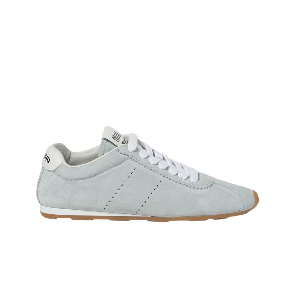 (w) Miu Miu Suede Sneakers Light Blue