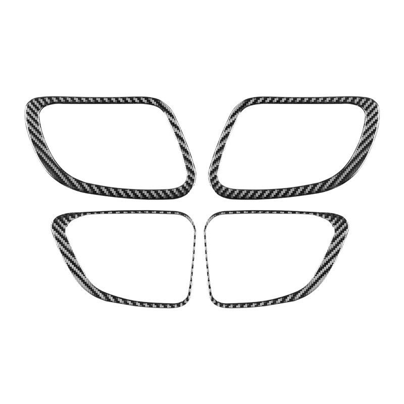 For Mercedes Benz C Class W206 - Carbon Fiber 4PCS Car Door Horn Speaker Frame Decoration Sticker Interior Accessories