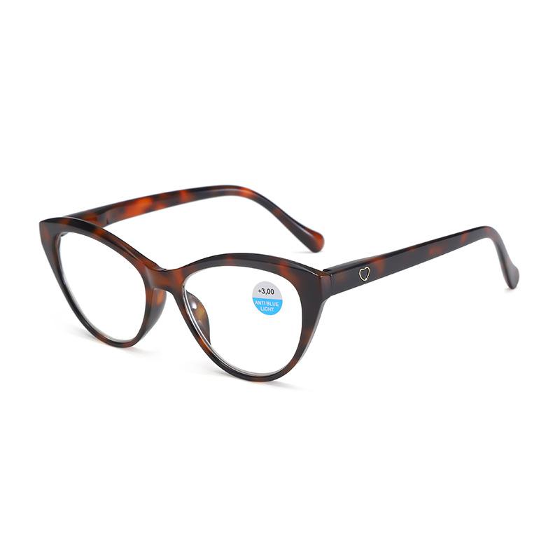 Simple Cat-Eye Pc Large-Frame Anti-Blue Light Reading Glasses Wind Reading Glasses For The Elderly