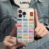 2026 Black Letter Calendar for iPhone17promax Space Phone Case Apple 16 Transparent 15/14 Fine Hole