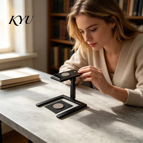 Overhead Phone Stand 3D Printed Coin Photography Stand, Adjustable Camera Holder for Hands Free Document Scanning, Video Recording, Collectibles