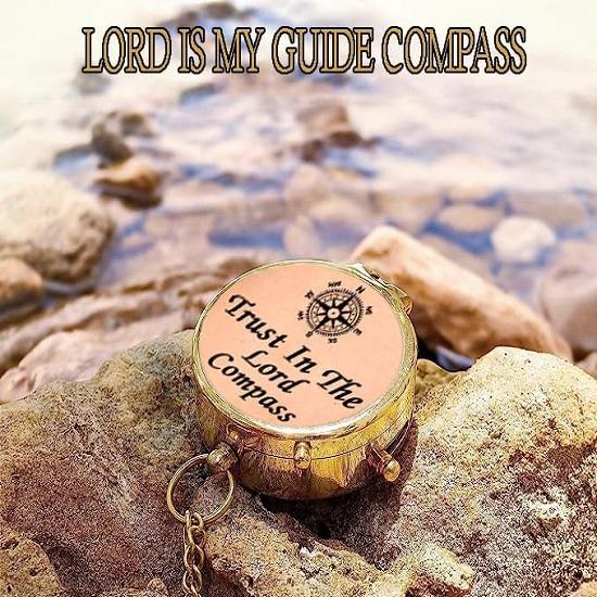 Kompass mit eingraviertem Sprichwortzitat und Holzbox, Geschenk zum Schulabschluss, Kompass für Frauen, Männer und Jungen