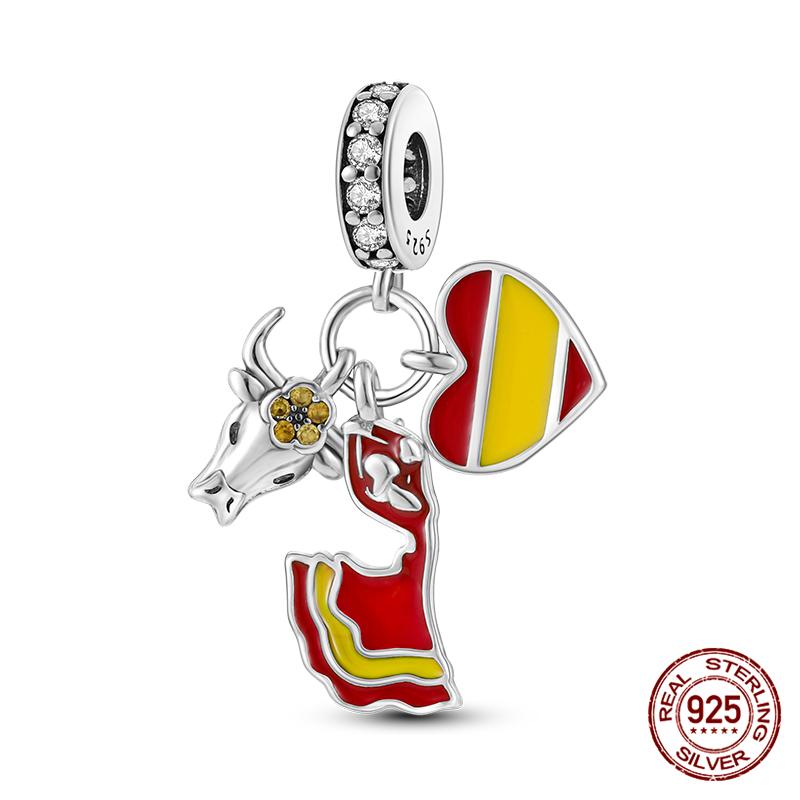 100% Genuine 925 Sterling Silver Ocean Collection Seashell Turtle and Heels Charm Beaded for Original  Bracelet Bracelet