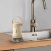 Non-Scratch Pot Cleaning Brush Ergonomic Soap Dispensing Palm Brush Kitchen Scrub Brush  Kitchen