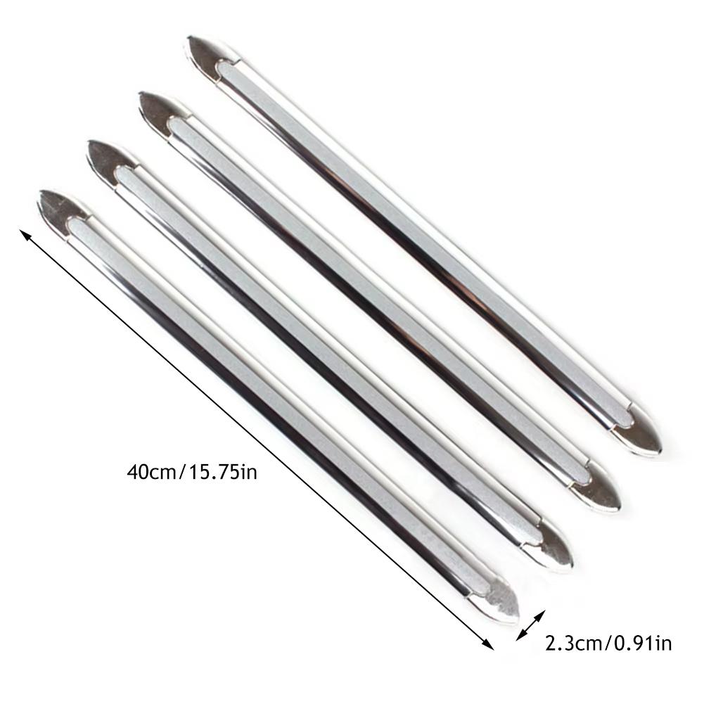 4pcs Car Edge Anti-collision Strip Bumper Protector Protective Guard Bar Anti-rub Scrape Bumper Crash Styling Car Accessories