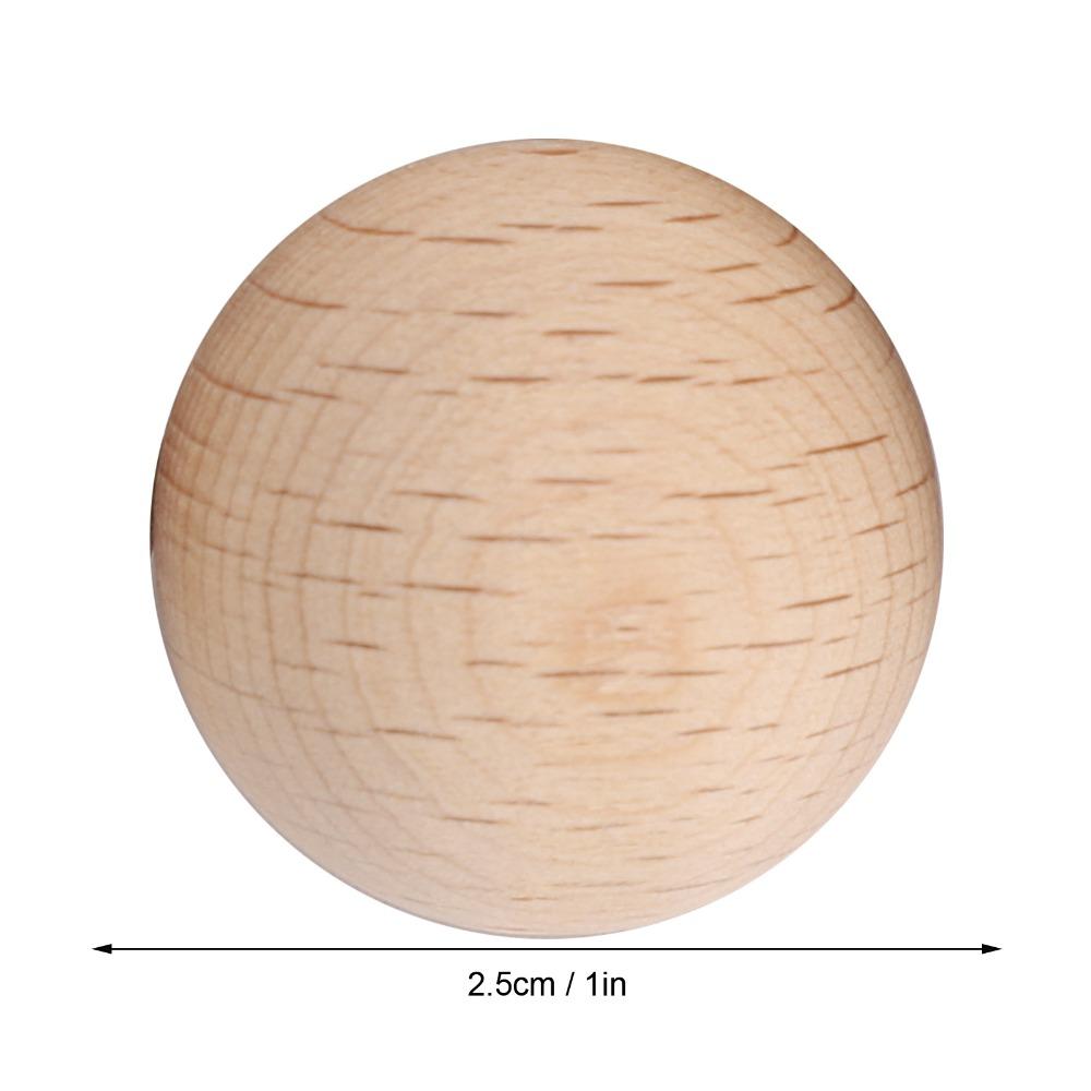 50PCS Easy to Paint Unfinished Wood Balls Smooth Surface Craft Wooden Balls  Art Projects