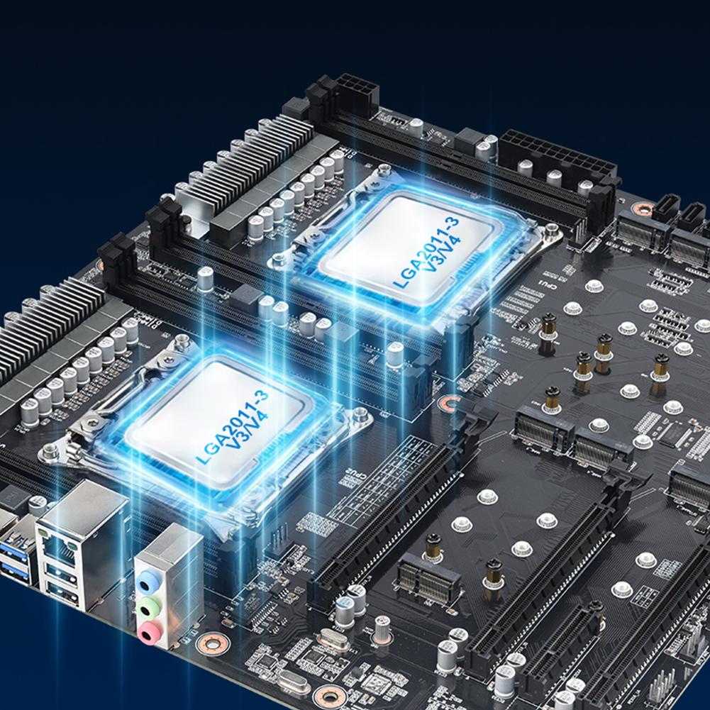 Mainboard for PC Gaming Workstation Featuring EATX Form Factor CPU LGA2011-3 V3 V4 M.2 Wi-Fi Support 7 PCIe Slots and 256GB RAM