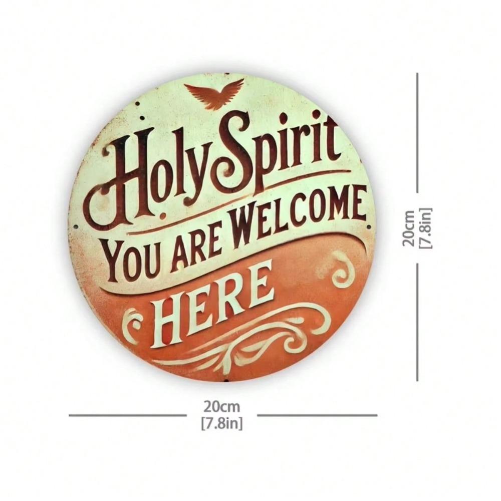 Vintage Welcome Tin Sign 7.87 Inch Round Metal Wall Art Decor Home Bar Cafe