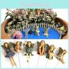 Ensemble de 6 Figurines Miniatures de Jardin de Fées Vives Multicolores Décor de Micro-Paysage Extérieur