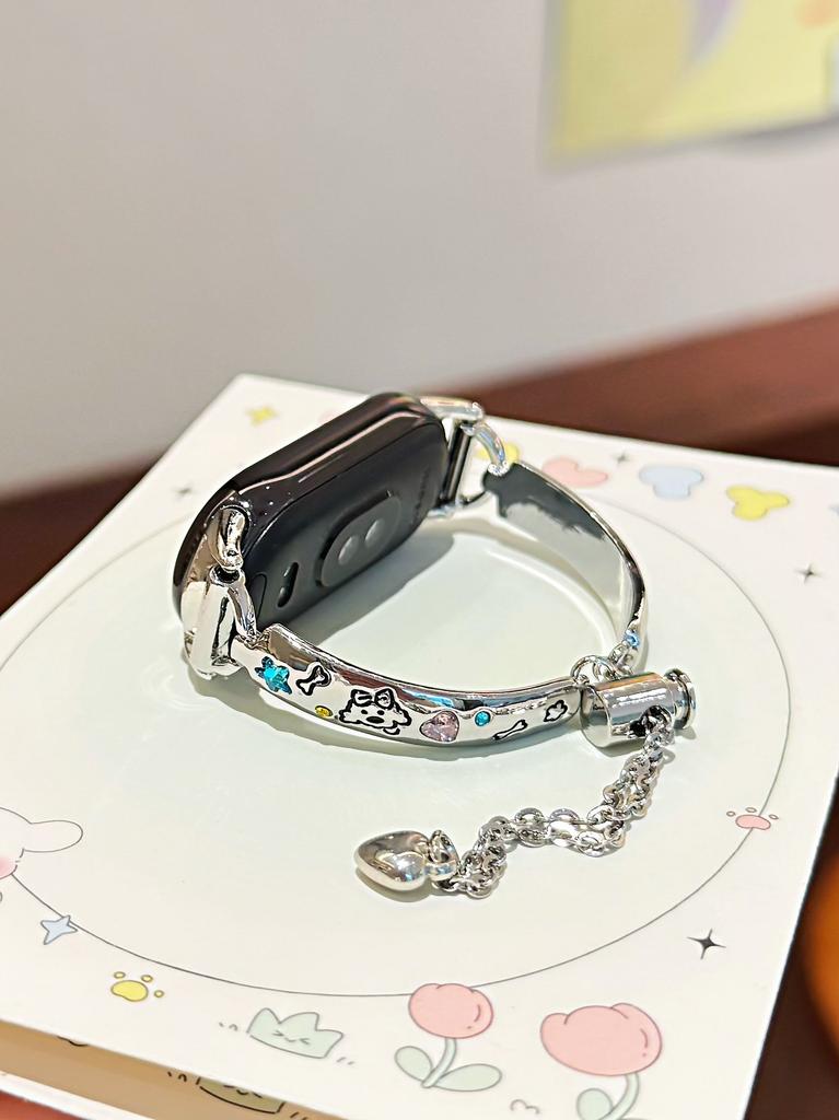 Suitable for Xiaomi Mi 10 Bracelet 89Pro Color Diamond Kitten Puppy Apple iwatch10SE Watch with Huawei GT5