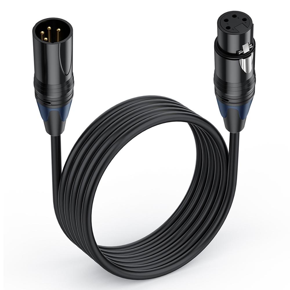 

JUNSUNMAY 3м XLR Кабель 4-контактный штекер-розетка Аудиоадаптер Удлинительный шнур для Видеокамер/Сценического света/Микшеров Type A