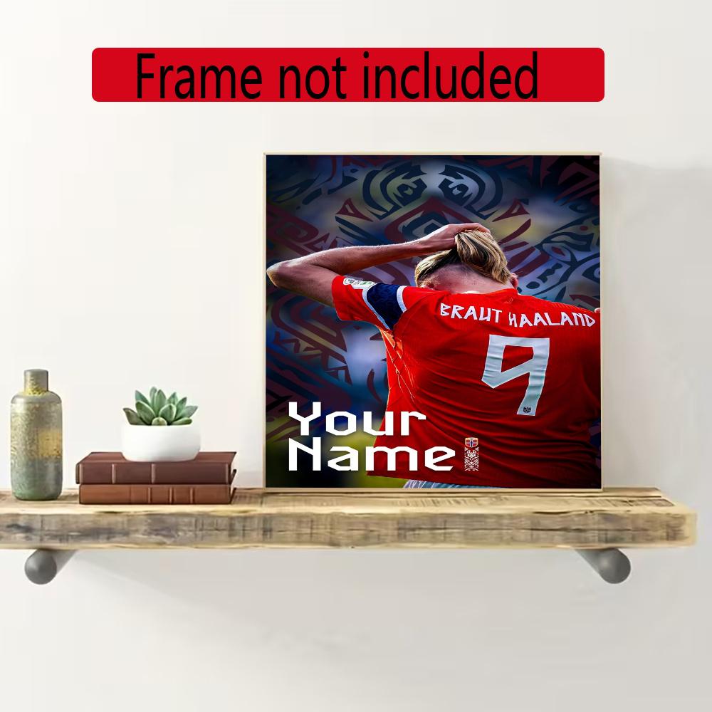 Haaland Personalized Name Round Diamond Painting Kit Diamond Embroidery Painting Rhinestones Mosaic Frameless Handwork Decoration Arts