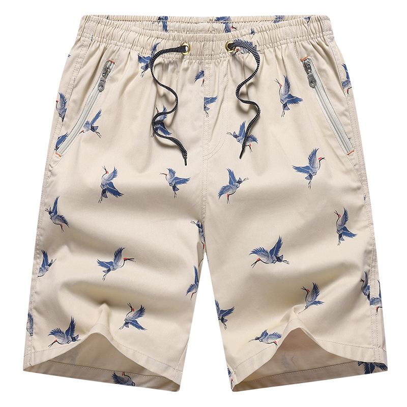 Summer Short Pant Men 'S Five -Point Pant Thin Beach Pants Loose Casual Cotton Pant 