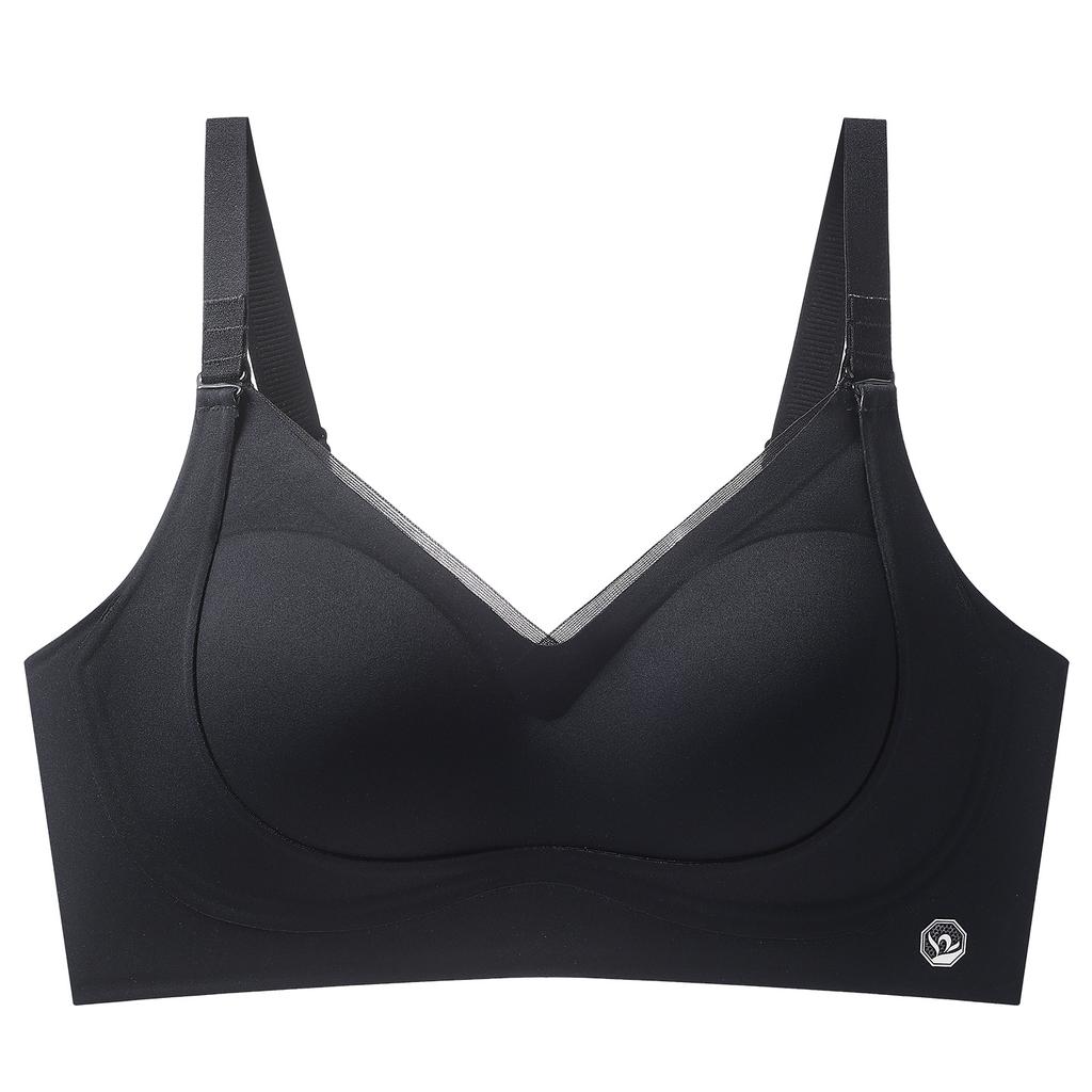 Liquid foundation seamless women's big breasts show small gathering fixed cup no steel ring adjustment type sports comfortable bra cover