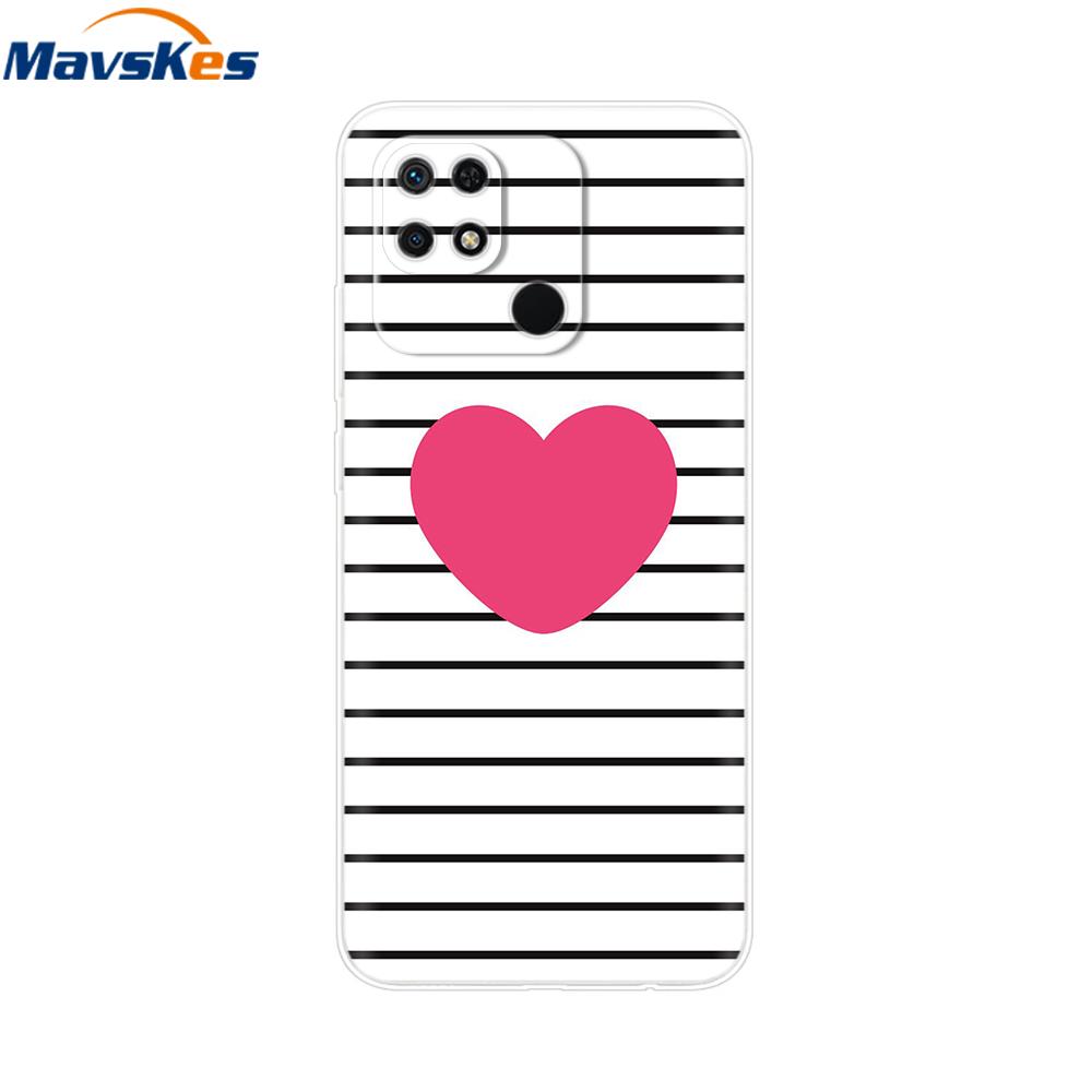 For Xiaomi Redmi 10C Case Clear Bumper Cute Cover For Xiaomi Redmi 13C Liquid Silicone Soft TPU Fundas Phone Case For Redmi 12C