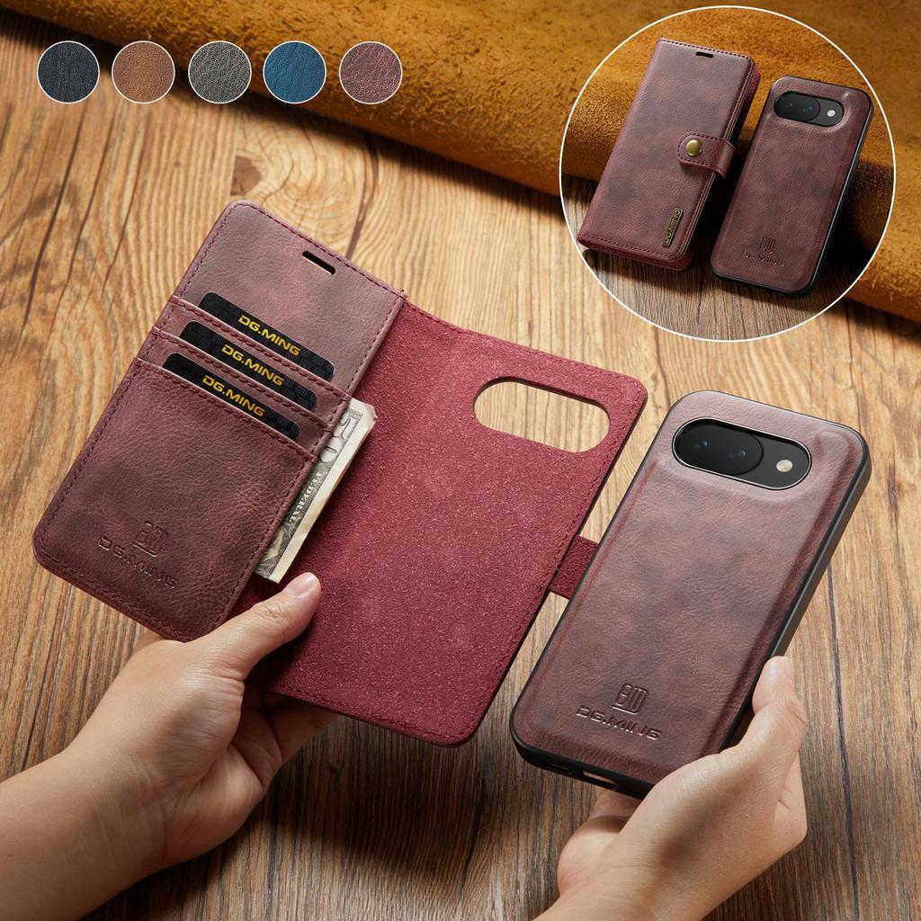 Funda tipo cartera magnética extraíble 2 en 1 Para Google Pixel 7 8 9 10 Pro XL 7A 8a 9a 10a Ranuras para Tarjetas Soporte Cubierta Trasera del Teléfono