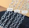 GP US Sterling Silver 925 Oval Round Cable Unfinished Bulk Chain Extension Chains Necklace for Jewelry Making