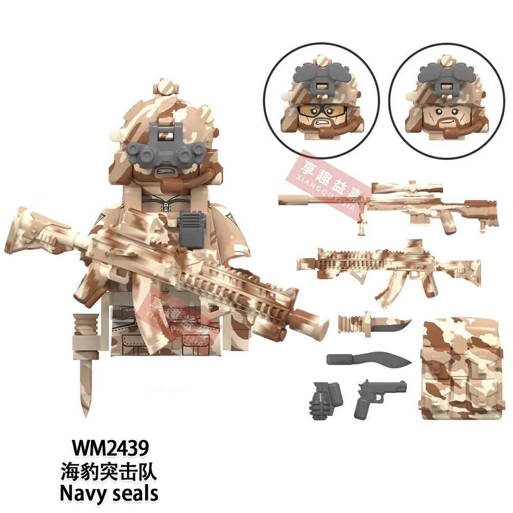 X0300 MOC Military Building Blocks Bricks Anime Mini Action Soldier Figures Diy Assembly Toys Kids Birthday Gifts WM2207 WM6147