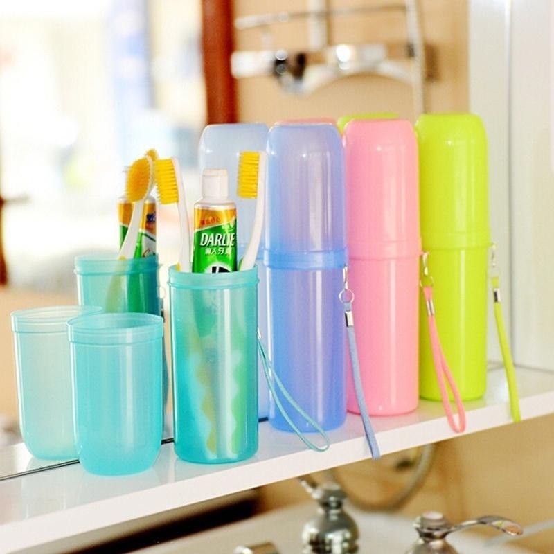 1Pcs Practical Organizer Travel Camping Bath Toothbrush Toothpaste Holder Cover Protect Case Box