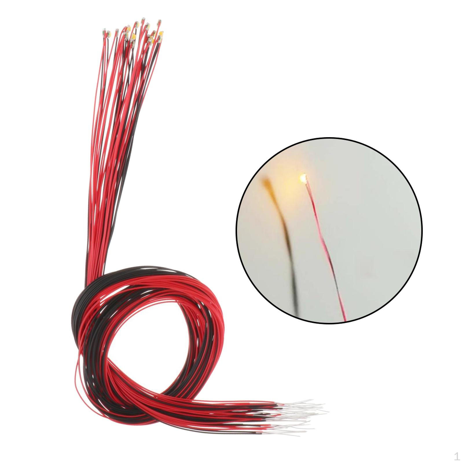 

20 штук газонная лампа, светодиодная лампа модель сцены игрушка, свет песок стол сцена трава для железной дороги оранжевый