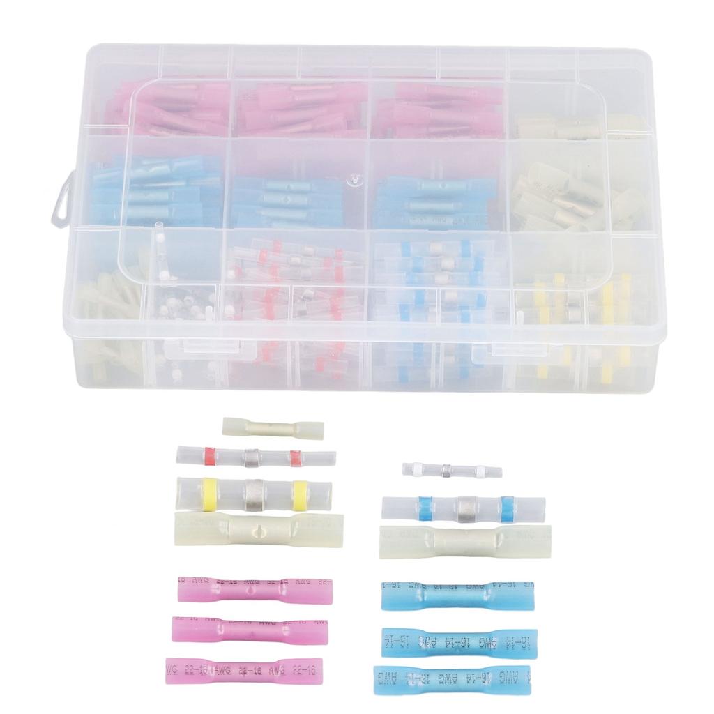 250 Pcs Heat Shrink Wire Connector Insulated Electrical Wiring Terminal Good Sealing Solder Wire Con