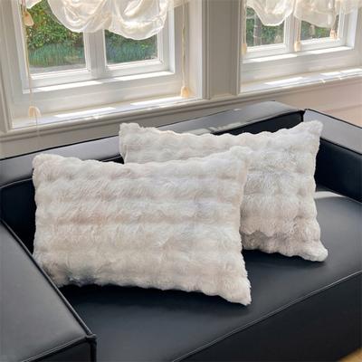 Kissenbezug Unifarbenes Design Plüsch Weicher Kissenbezug Herbst Winter Warm Bequem Schlafzimmer Kissenbezug