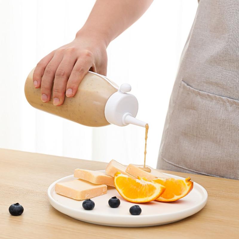 350/650 Ml Plastic Squeeze Bottles Condiments Dispenser Ketchup Mustard Sauce And Seasoning Bottle Kitchen Utensils